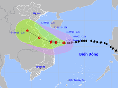 Bão số 5 giật cấp 12, chỉ cách bờ biển Quảng Trị-Quảng Nam 300km 