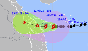 Bão số 5 giật cấp 12 cách bờ biển Quảng Trị-Quảng Ngãi 180km, Trung bộ mưa to