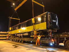 Đoàn tàu thứ 9 dự án đường sắt Nhổn - ga Hà Nội về Việt Nam