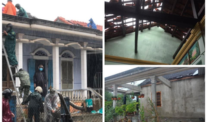 Bão số 5 làm tốc hơn 20 mái nhà ở Huế, 40 công nhân còn ở Rào Trăng 3
