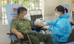 Giảng viên, sinh viên Đại học An ninh Nhân dân hiến máu giữa mùa dịch