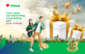 VPBank chúc mừng 28 khách hàng đầu tiên trúng thưởng các phần quà giá trị