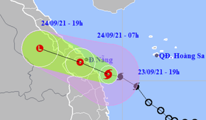 Bão số 6 giật cấp 10 đang ở trên vùng biển Quảng Trị - Quảng Ngãi