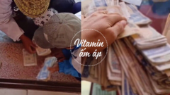 Xúc động cảnh mẹ đếm từng đồng lẻ trước cửa tiệm để mua điện thoại cho con