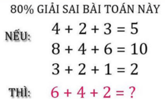 Thử thách IQ: Phép toán có mỗi tính cộng nhưng vẫn khiến nhiều người bó tay