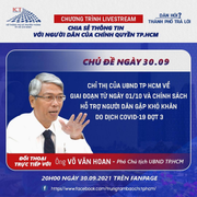 Tối nay, Phó Chủ tịch TP.HCM sẽ đối thoại với người dân qua livestream