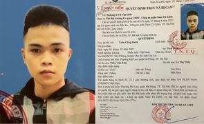 Tìm kẻ bị truy nã nguy hiểm dùng vũ khí chém người trọng thương