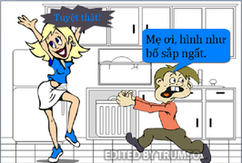 Chồng sắp ngất xỉu khiến vợ sướng điên 