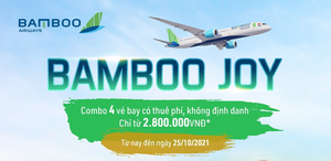 Thoả sức trải nghiệm bay đẳng cấp với ưu đãi đồng giá GV4 của Bamboo Airways