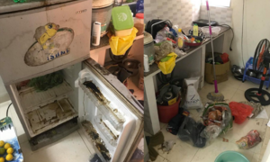 Căn phòng bẩn khó tả, tủ lạnh lên mốc vẫn chưa hãi bằng tuyên bố của chủ phòng