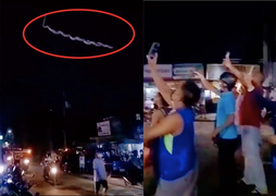 Clip ‘vật thể’ lạ uốn lượn giữa trời, dân tình hãi hùng khi xem đến giây cuối