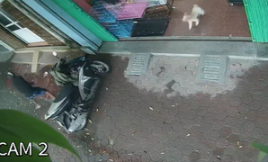 Tên trộm 'nhát chết', thấy chó con sủa đã bỏ xe chạy 