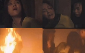 'Hương vị tình thân' tập 62: Thy và Nam kẹt trong ngôi nhà bốc cháy ngùn ngụt