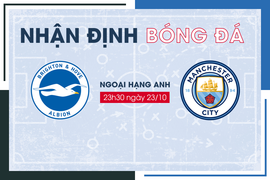 Nhận định bóng đá Brighton vs Man City vòng 9 Ngoại Hạng Anh