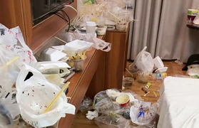 Trung Quốc: Khách bỏ đi, để lại căn phòng 'kinh hoàng' sau một tháng thuê ở