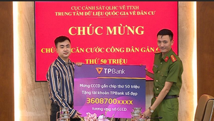 TPBank tặng số tài khoản trùng số CCCD cho chủ nhân thẻ gắn chip thứ 50 triệu