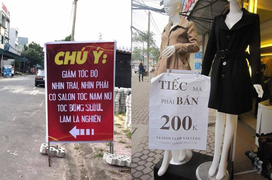 Không nhịn được cười với các màn quảng cáo câu khách bá đạo của chủ tiệm