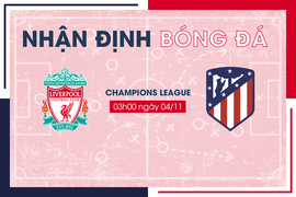 Nhận định bóng đá Liverpool vs Atletico Madrid vòng bảng Champions League