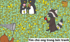 Phải cực tinh mắt mới tìm thấy chú ong trong tranh