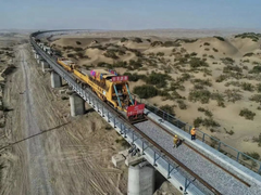 ‘Con đường Tơ lụa’ của Trung Quốc: Đường sắt bao quanh sa mạc duy nhất thế giới