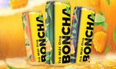 Trải nghiệm giải khát thời thượng với Trà mật ong Boncha lon sleek-can cao cấp