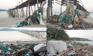 Ảnh: Bãi biển Cô Tô thơ mộng bị rác thải đại dương bao vây tứ bề