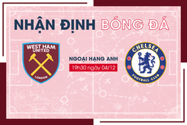 Nhận định bóng đá West Ham vs Chelsea vòng 15 Ngoại Hạng Anh