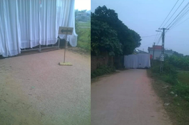 ‘Bức rèm trắng’ chắn giữa đường và tấm biển chỉ dẫn khiến tài xế dở khóc dở cười