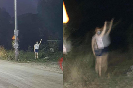 Gặp ‘thanh niên’ mặc mát mẻ vẫy tay vệ đường, tài xế hú vía lại gần mới bất ngờ