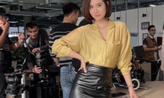 Ảnh: Huyền Lizzie ăn mặc chuẩn chất sếp nữ trong 'Thương ngày nắng về'