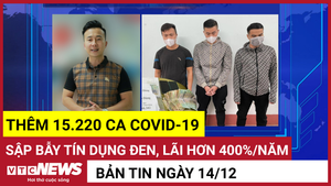 Bản tin 14/12: Thêm 15.220 ca COVID-19; Sập bẫy tín dụng đen, lãi hơn 400%/năm