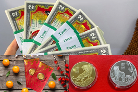 Lì xì, tiền in hình hổ bung hàng đón Tết Nhâm Dần 2022