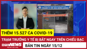 Bản tin 15/12: Thêm 15.527 ca COVID-19; Trạm trưởng y tế bị bắt trên chiếu bạc