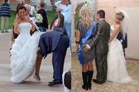 Bắt trọn khoảnh khắc 'muốn độn thổ' phía sau những bức ảnh cưới lãng mạn