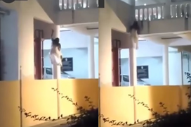 Nửa đêm ra ban công, anh chàng tái mặt trước cảnh tượng bóng trắng kỳ dị