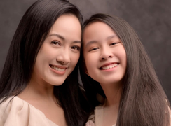 Con gái 10 tuổi xinh xắn của biên tập viên Hoài Anh 