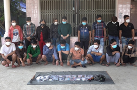 Đồng Tháp: Công an ập vào bắt nhóm đánh bạc, test nhanh phát hiện 5 F0