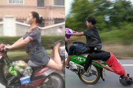 'Rớt tim' với phong cách lái xe của hội 'mê tốc độ', người ngồi sau chỉ có xỉu