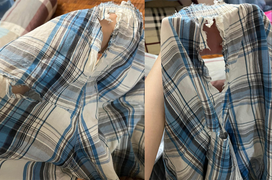 Quần rách tươm nhưng cậu bé vẫn quyết mặc không bỏ, lý do khiến ai nấy cảm động