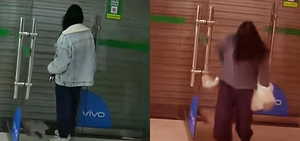 Cô gái cuống cuồng khi chuột bò lên người