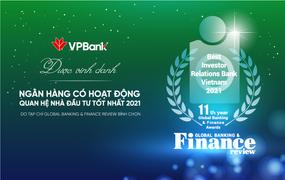 VPBank: Ngân hàng duy nhất của Việt Nam đoạt giải thưởng quốc tế 'Best IR 2021'