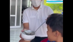 Bố cao tay trị con trai lười ăn