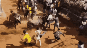 Video: Bò đực 'tức giận' lao vào đám đông, húc văng nhiều người