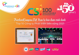 Phát triển bền vững: Kim chỉ nam đi đến thành công của Frieslandcampina Việt Nam