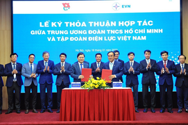 EVN và Trung ương Đoàn TNCS Hồ Chí Minh ký kết thỏa thuận hợp tác 2022 - 2026