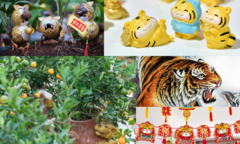 Loạt sản phẩm hình hổ trang trí nhà đón Tết Nhâm Dần