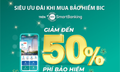 Ưu đãi tới 50% khi mua bảo hiểm BIC qua ứng dụng BIDV SmartBanking