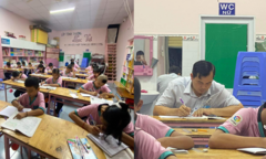 Chỉ vì 1 câu hỏi của con, bố U40 quyết đến lớp để học chữ cùng các bé tiểu học