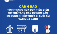 Cảnh báo tình trạng hóa đơn điện tăng cao do dùng thiết bị sưởi ấm