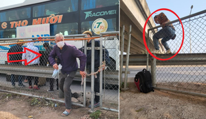 Dân liều mạng xé rào cao tốc Bắc Giang-Hà Nội để sang đường, bắt xe khách